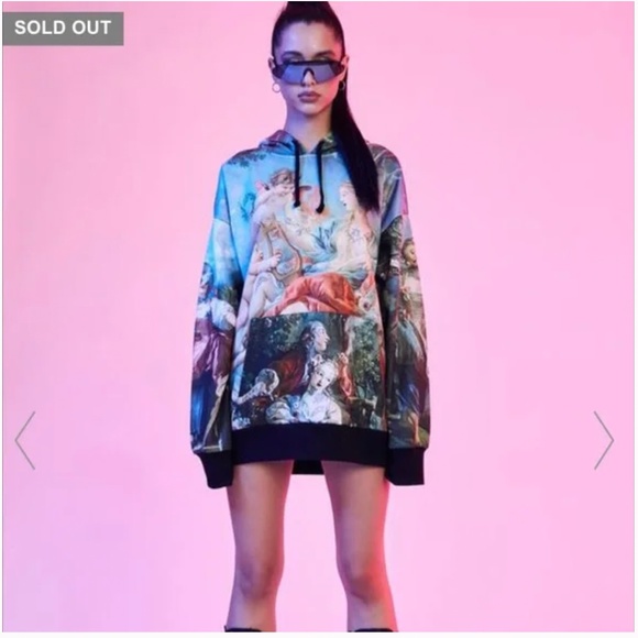 Dolls Kill Tops - 'Dolls Kill' Da Vinci Hoodie, SOLD OUT everywhere, Size S